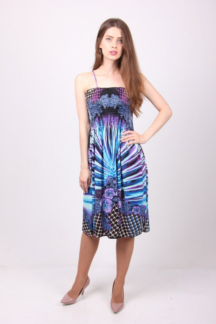 

Сарафан женский XIAOJI 11503 (Синий XXL)