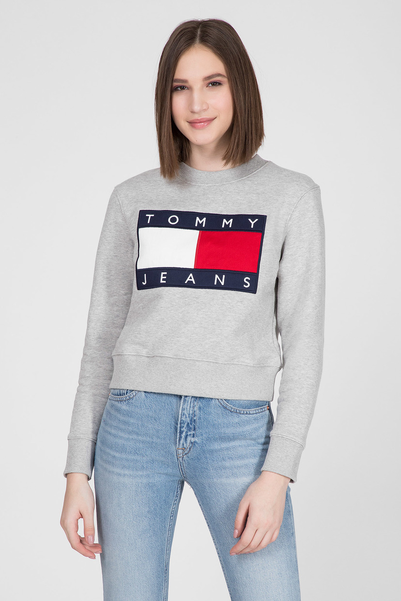 

Женский серый свитшот TJW TOMMY FLAG CREW Tommy Hilfiger XS DW0DW07414