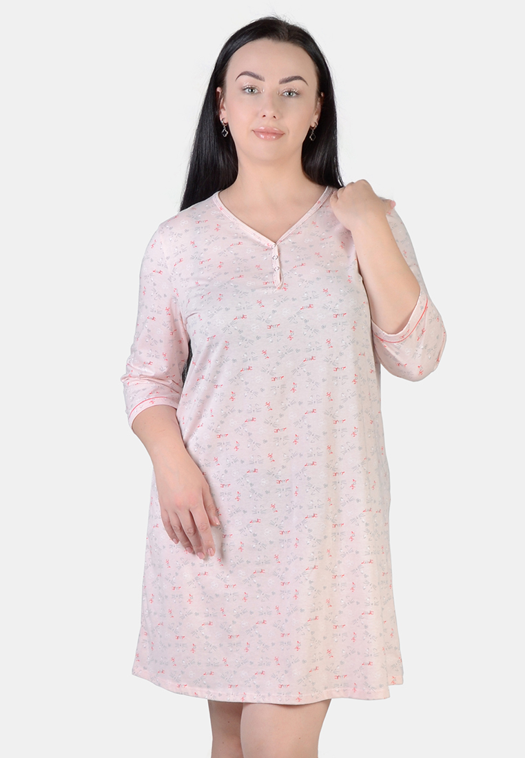 

Женская ночная рубашка большых розмеров N.EL. 1262-09 XXL персиковый 59419