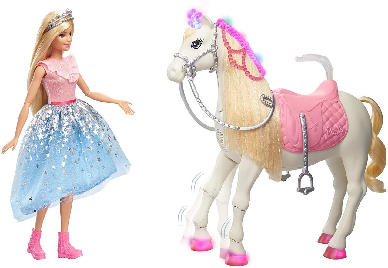 Кукла Барби Приключение принцессы и интерактивная лошадь Barbie Modern  Princess Prance and Shimmer Horse GML79 – фото, отзывы, характеристики в  интернет-магазине ROZETKA от продавца: Gotta Dolls | Купить в Украине:  Киеве, Харькове,