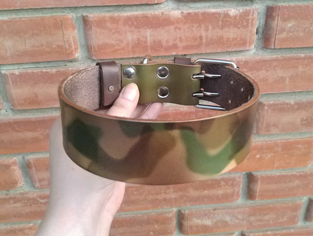 

Кожаный ошейник для собак Lockdog XL Хаки XL-7256