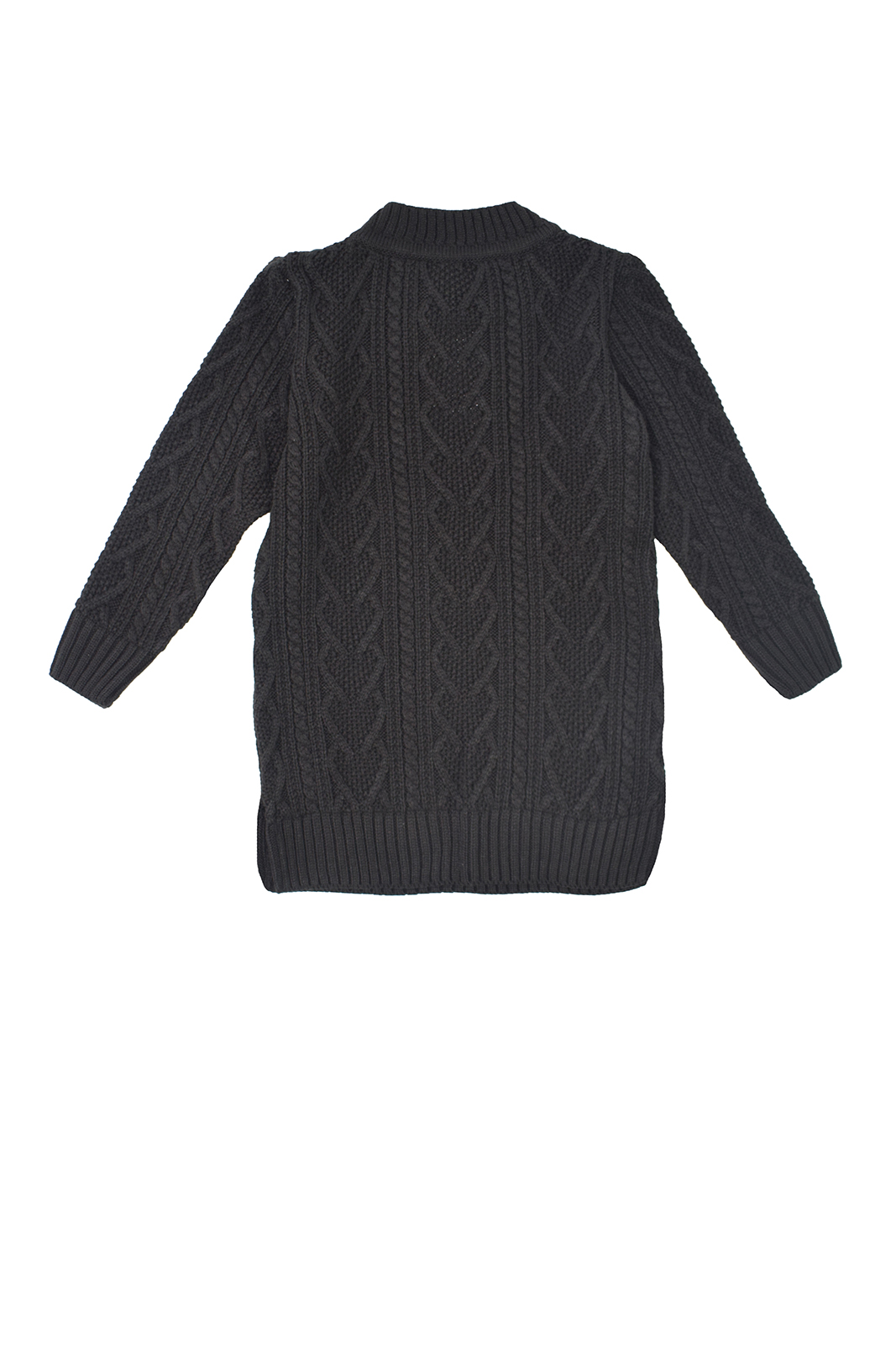 

Теплый вязаный свитер туника для девочки Mari-Knit 0760 р64 122см черный 29854