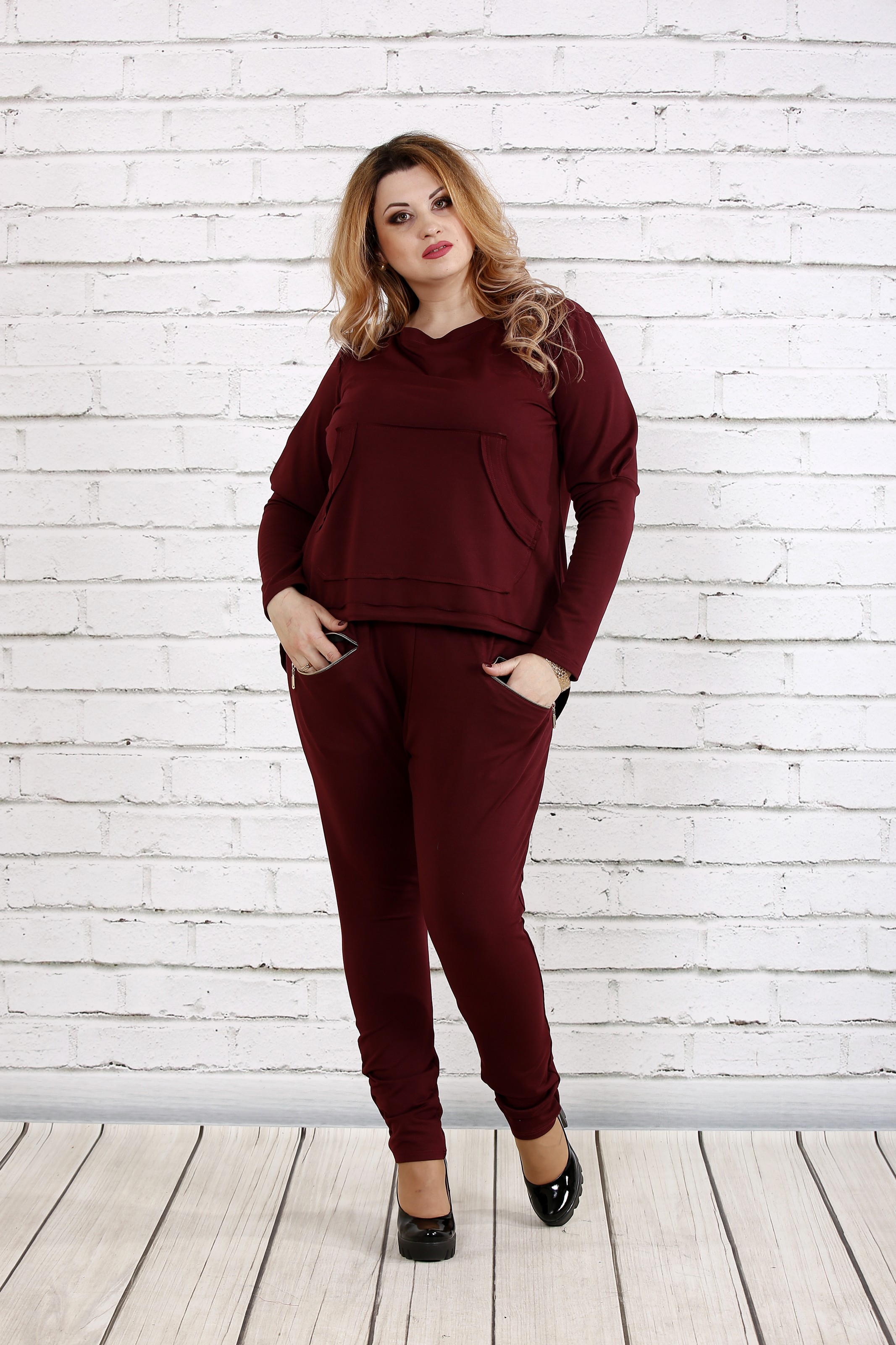 

Комплект: брюки и блузка GARRY-STAR 0738-1 74 Бордовый