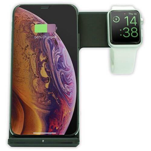 

Беспроводное зарядное устройство Qitech Charge Dock Station 2 в 1 для Apple Watch и iPhone Black (QT-DS-01bk)