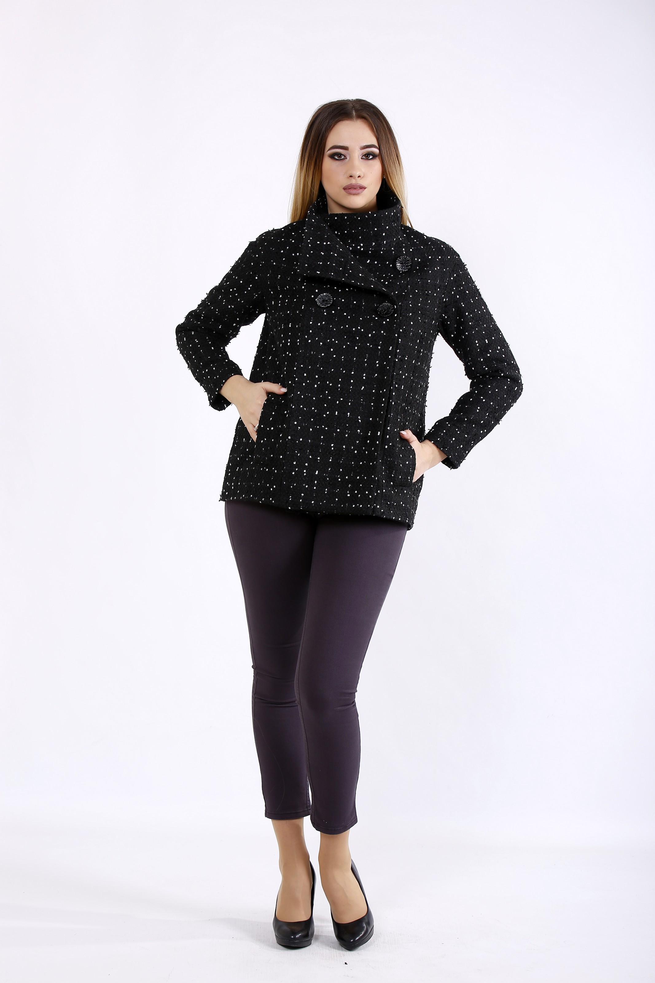 

Пальто GARRY-STAR t01089-1 58 Черный, Белый