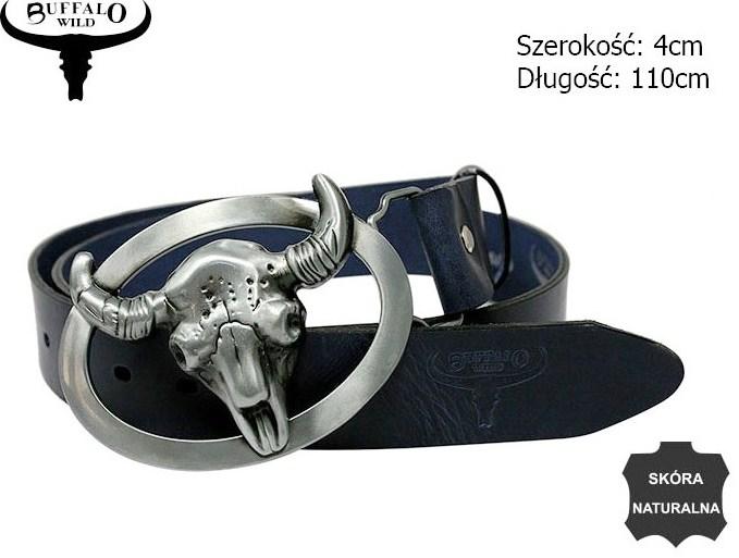 

Ремень мужской кожаный с бляхой Буйвол Buffalo Wild синий CvldBuffalo G1 blue