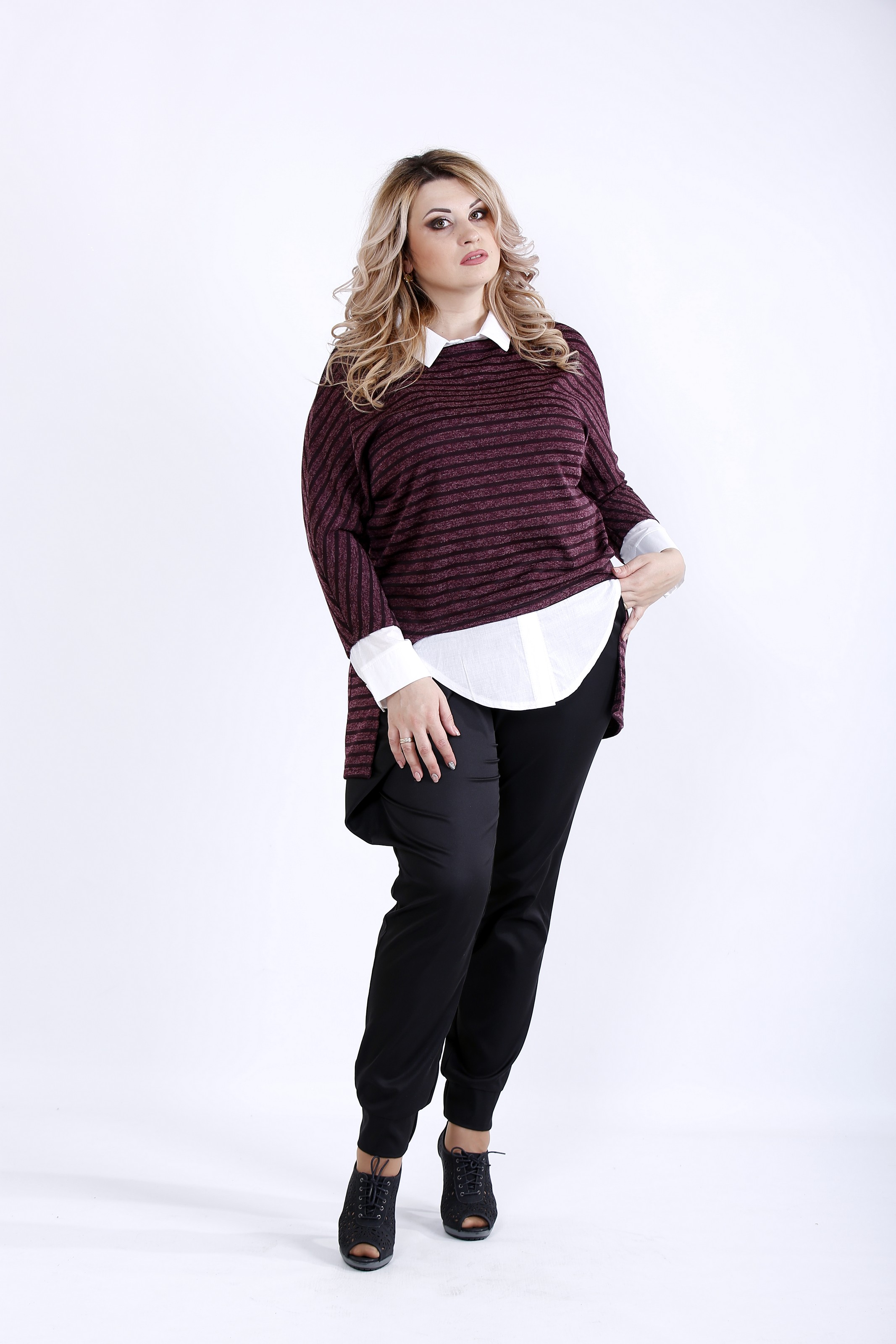 

Кофта GARRY-STAR 0888-3  Бордово-белый, Белый, Кофта GARRY-STAR 0888-3 54 Бордово-белый, Белый