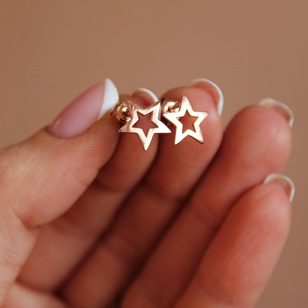 

Позолоченные серьги "STARS"