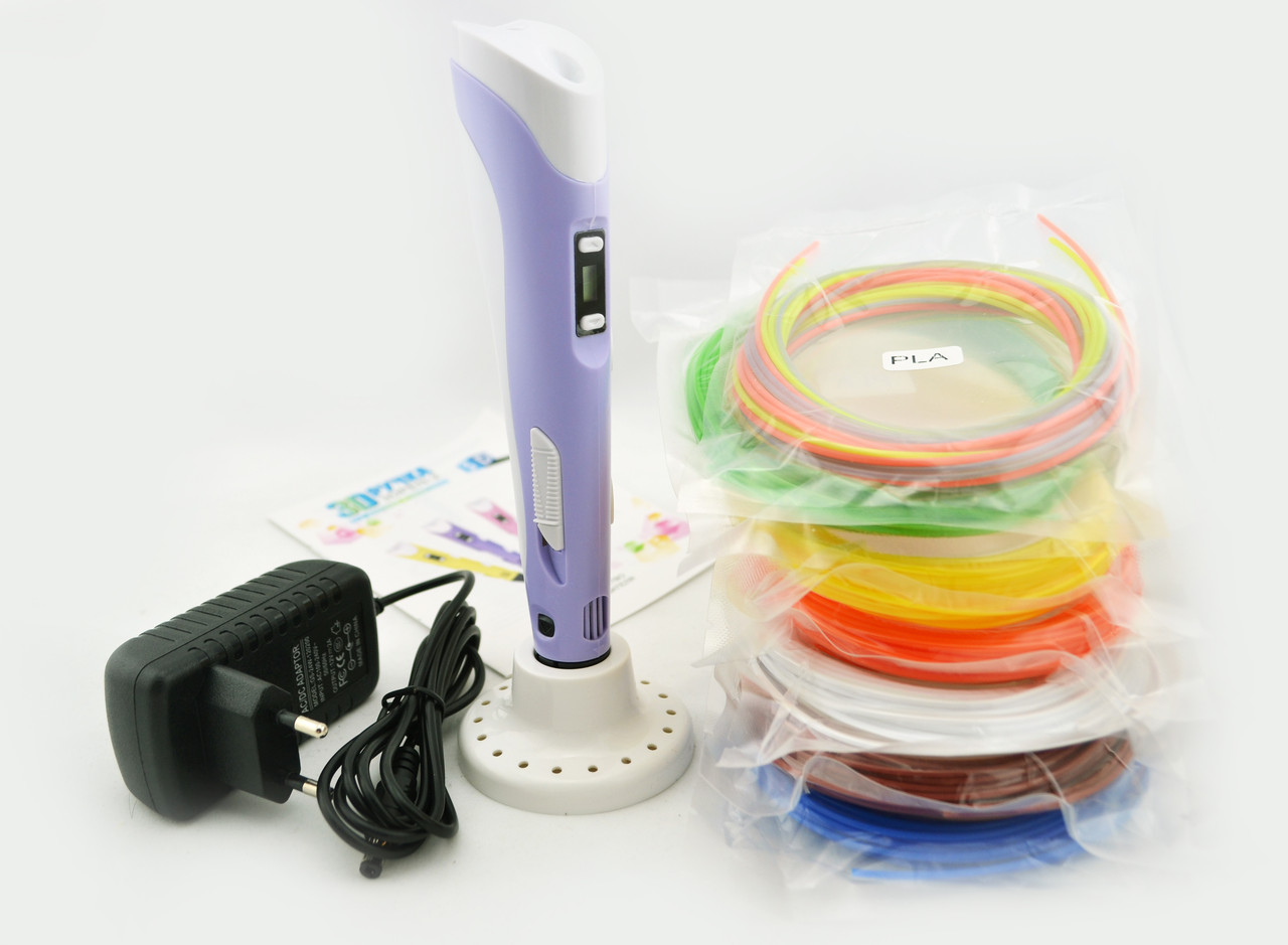 

3D ручка с экраном AG 3d Pen-2 фиолетовый + 60м пластика