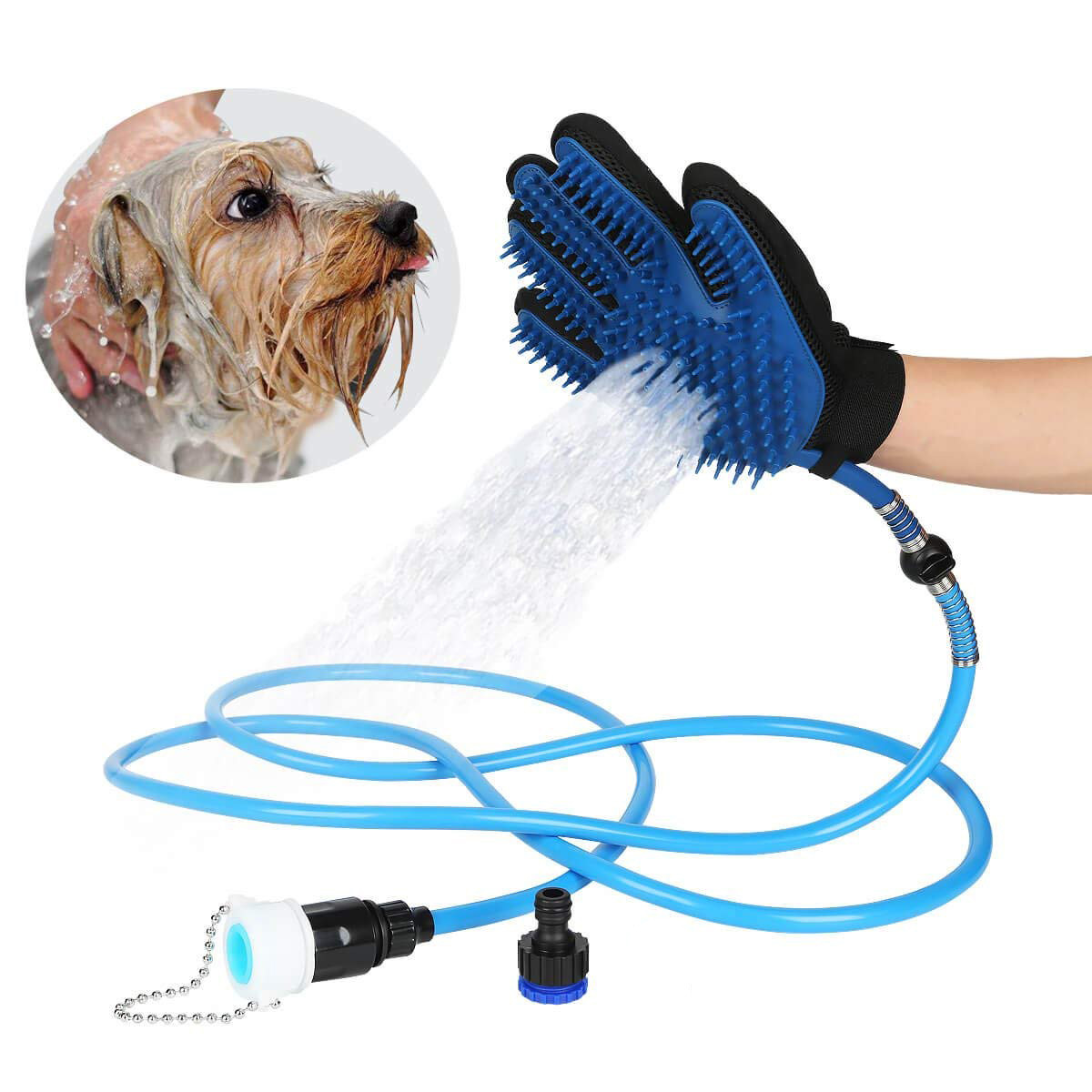 

Перчатка для мойки животных Pet Wather AG с шлангом на 2.5 метра