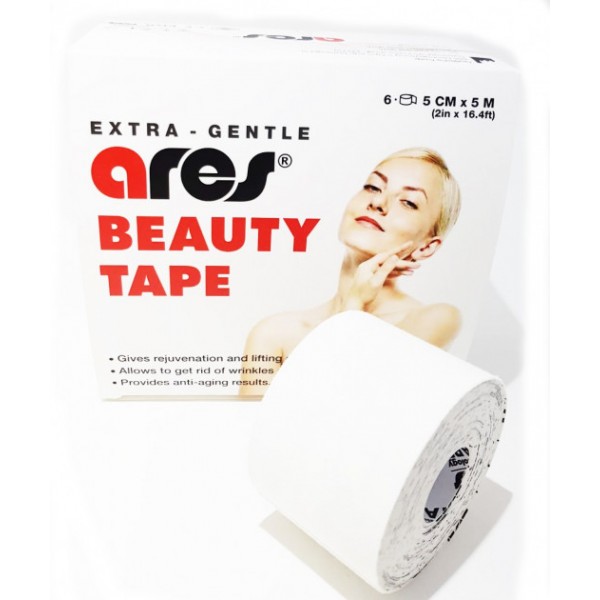 

Кинезиологический тейп для лица Ares Beauty Tape белый 5м