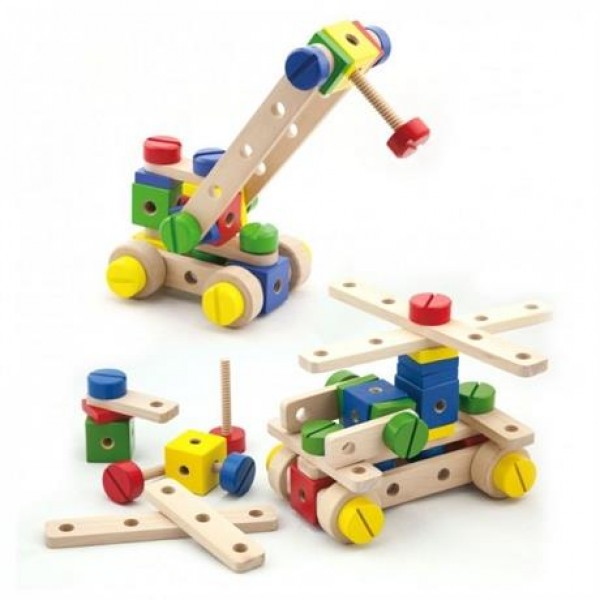 

Детский деревянный набор строительных блоков Viga Toys 53 детали (50490)