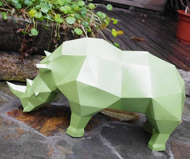 

Носорог 3Д модель papercraft