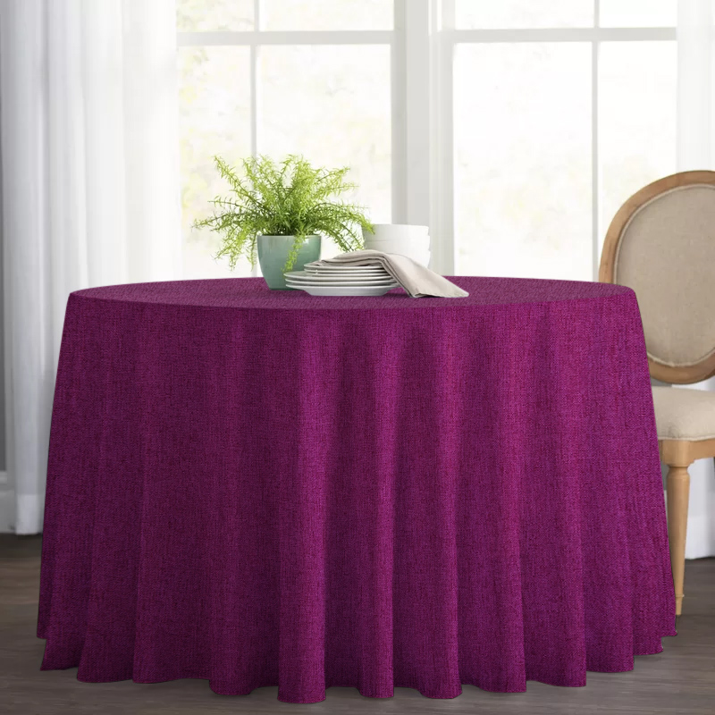 

Круглая скатерть Time Textile рогожка Afina Grape Сиреневый TT155706r Ø300