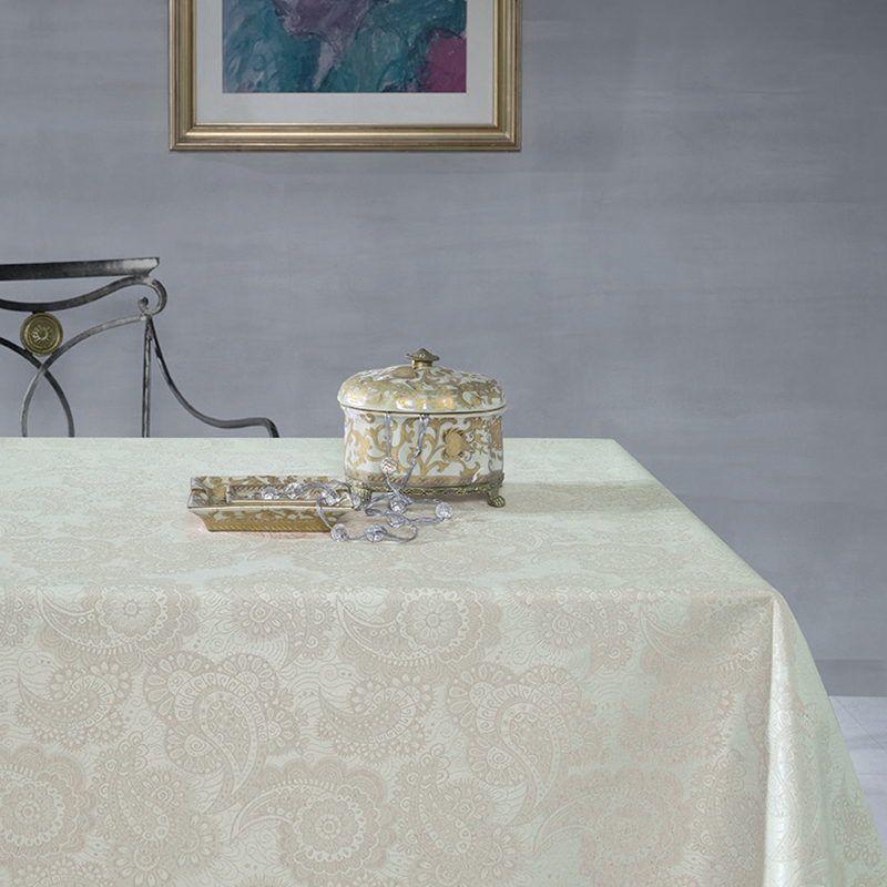 

Скатерть с акриловым покрытием Time Textile Clim Naturale Молочный TT142765 160x180