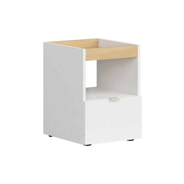 

Тумба мобильная NT1S в детскую из ДСП Princeton BRW (Black Red White) Польша Цвет ручек Серый