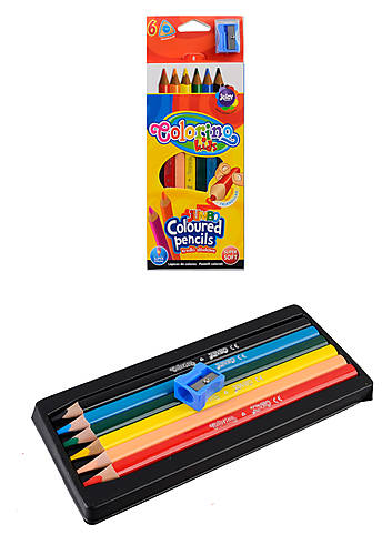 

Карандаши цветные Colorino Jumbo с точилкой, 6 цветов Colorino (15516PTR1)