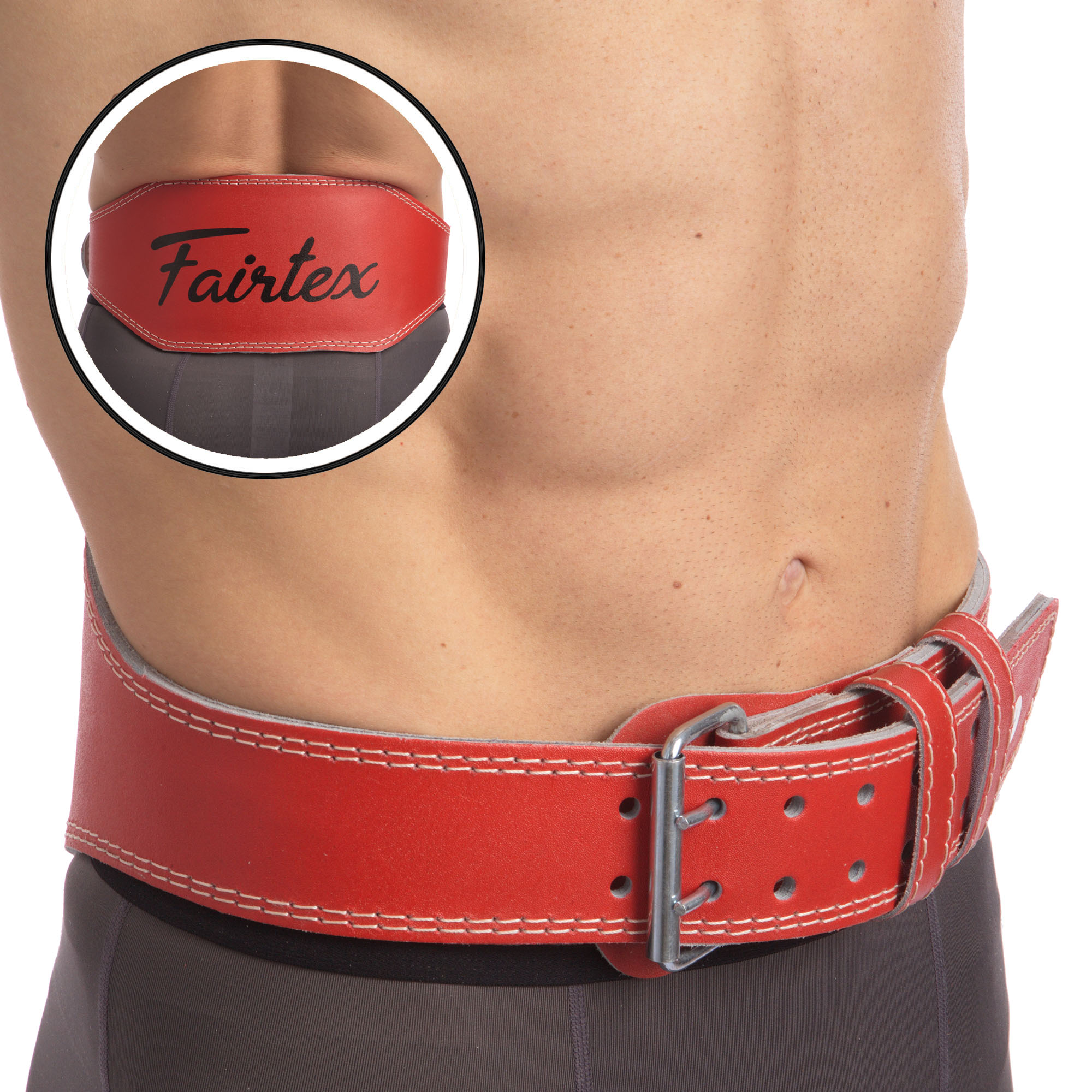 

Пояс атлетический кожаный FAIRTEX (красный), Размер S