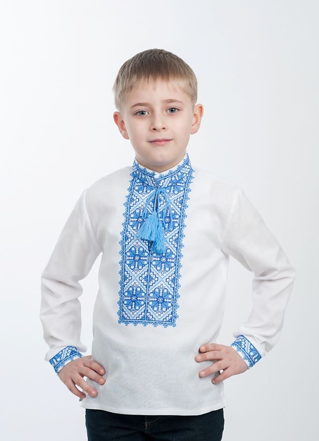 

Детская вышиванка Vyshyvanka 134 Белая 4401