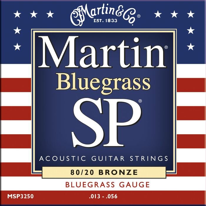 

Струны акустической гитары Martin MSP3250 SP Bluegrass Acoustic 80/20 Bronze 13/56