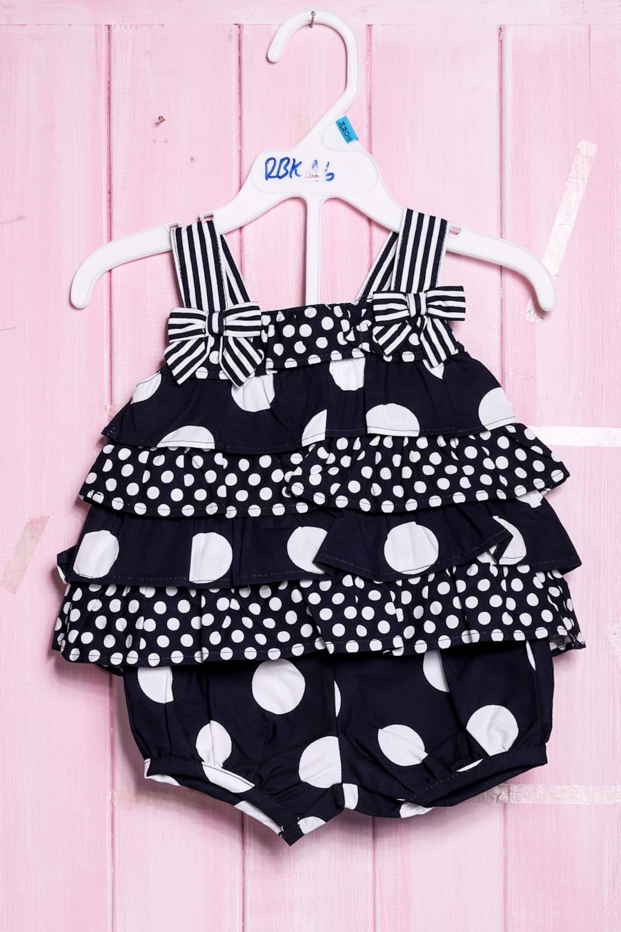 

Комплект: Платье и шортики, хлопок Gymboree 62-68(см) Синий горох
