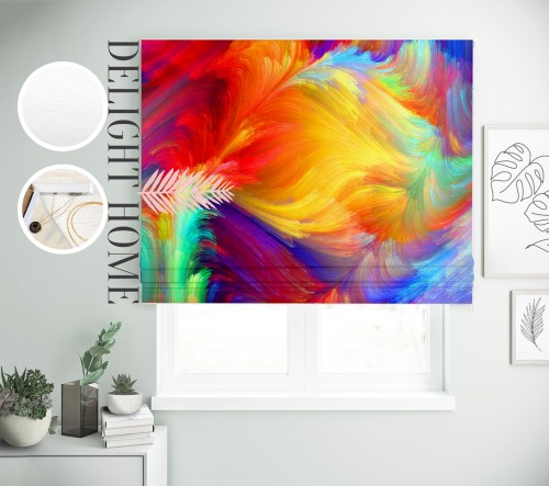 

Римская штора с фотопечатью 00-133 система Light I&H Джуси велюр 110*170 см