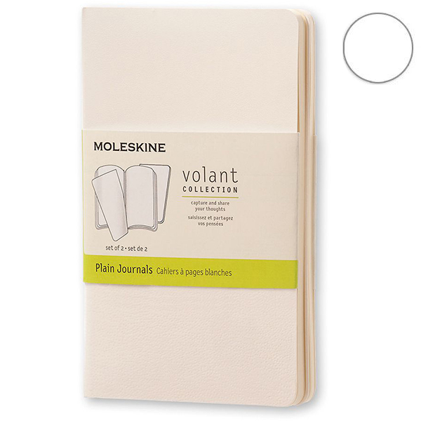 

Блокнот Moleskine Volant маленький белый QP713WH