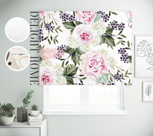 

Римская штора с фотопечатью 02-046 система Light I&H Джуси велюр 50*170 см