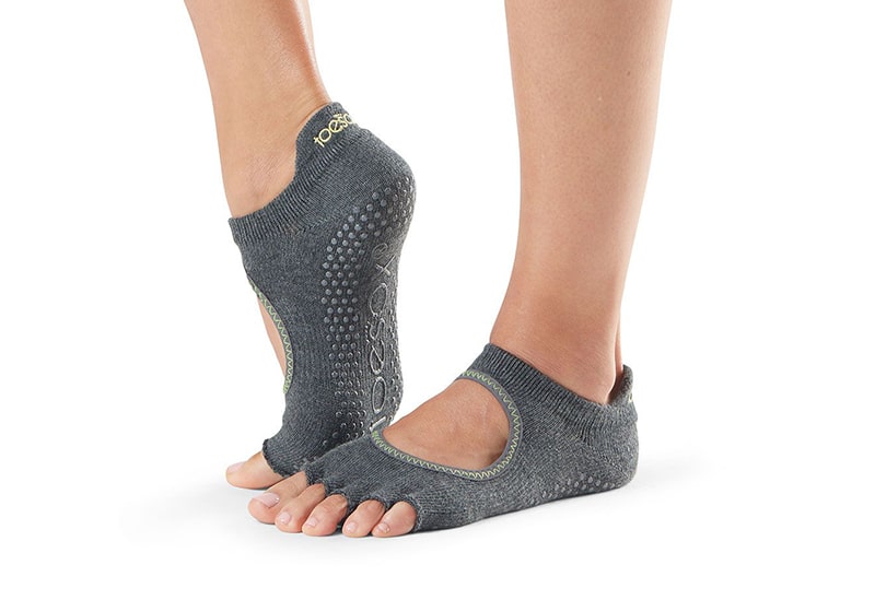

Носки для йоги ToeSox Half Toe Bellarina Grip Charcoal with Lime М (39-42.5)