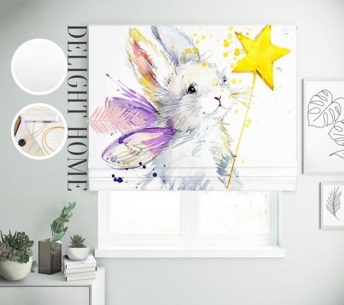 

Римская штора с фотопечатью 09-038 система Light I&H Джуси велюр 40*170 см