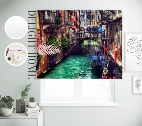 

Римская штора с фотопечатью 00-060 система Light I&H Джуси велюр 50*170 см