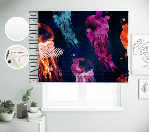 

Римская штора с фотопечатью 08-041 система Light I&H Джуси велюр 250*170 см