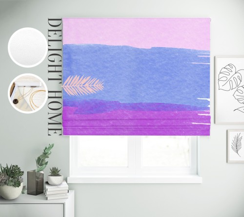 

Римская штора с фотопечатью 02-019 система Light I&H Джуси велюр 110*170 см