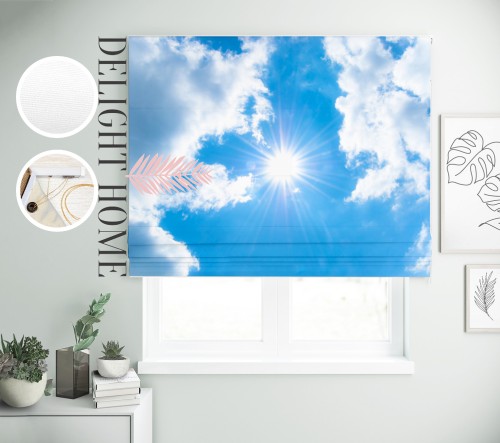 

Римская штора с фотопечатью 05-948 система Light I&H Джуси велюр 170*170 см