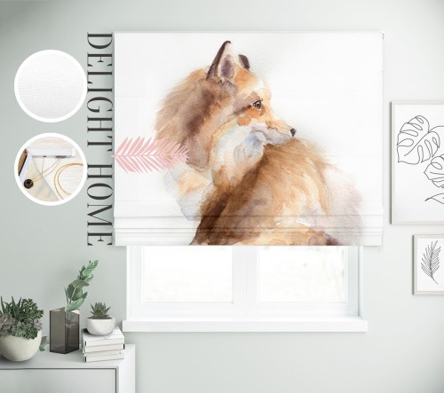 

Римская штора с фотопечатью 04-018 система Light I&H Джуси велюр 270*170 см