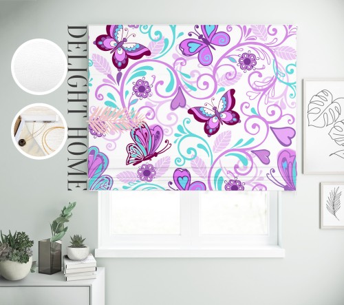 

Римская штора с фотопечатью 15-014 система Light I&H Джуси велюр 300*170 см