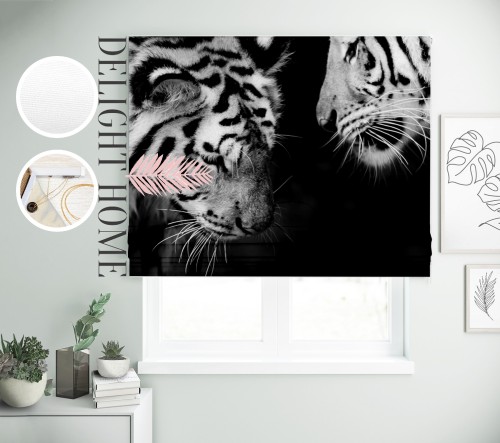 

Римская штора с фотопечатью 04-325 система Light I&H Джуси велюр 130*170 см