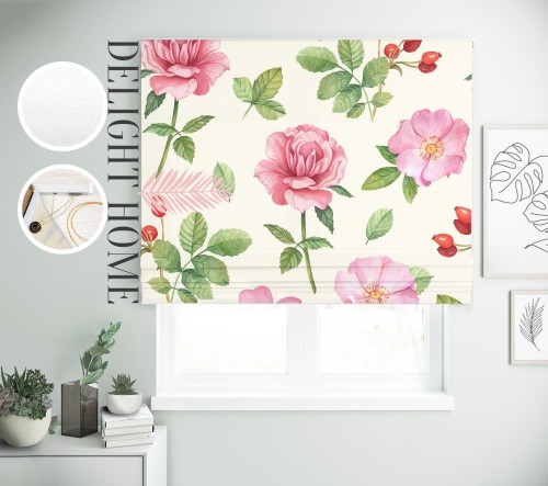 

Римская штора с фотопечатью 15-052 система Light I&H Джуси велюр 40*170 см