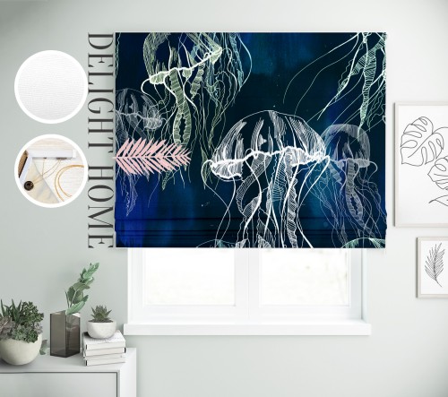 

Римская штора с фотопечатью 08-042 система Light I&H Джуси велюр 150*170 см