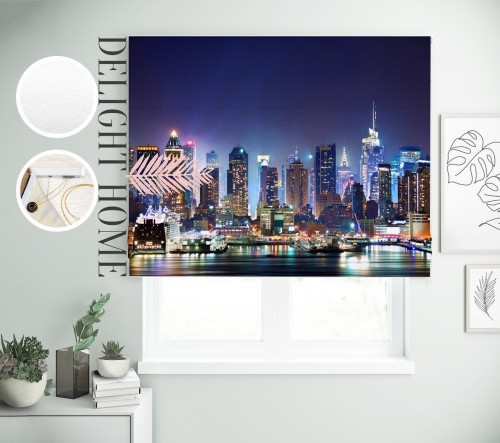 

Римская штора с фотопечатью 00-272 система Light I&H Джуси велюр 110*170 см