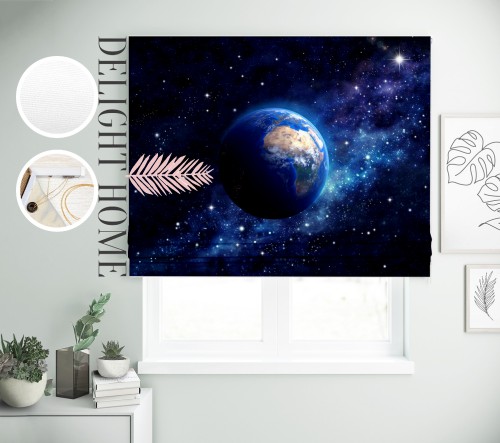 

Римская штора с фотопечатью 07-023 система Light I&H Джуси велюр 220*170 см