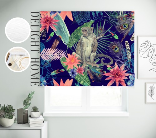 

Римская штора с фотопечатью 15-025 система Light I&H Джуси велюр 250*170 см