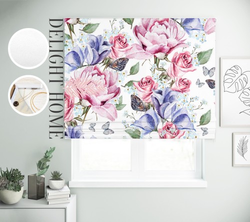 

Римская штора с фотопечатью 02-043 система Light I&H Джуси велюр 210*170 см