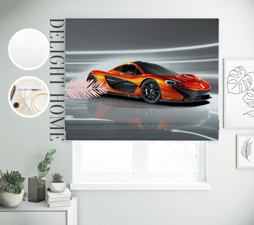

Римская штора с фотопечатью 00-450 система Light I&H Джуси велюр 40*170 см