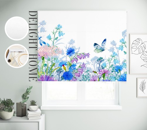 

Римская штора с фотопечатью 08-022 система Light I&H Джуси велюр 160*170 см