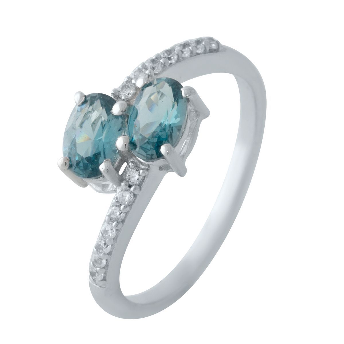 

Серебряное кольцо SilverLine с топазом Лондон Блю 17 размер