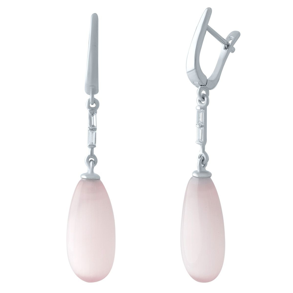 

Серебряные серьги SilverBreeze с кошачим глазом