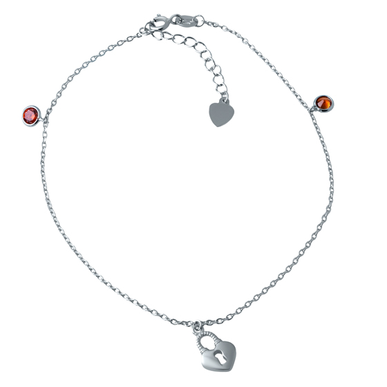 

Серебряный браслет на ногу SilverLine с фианитами 2326 размер
