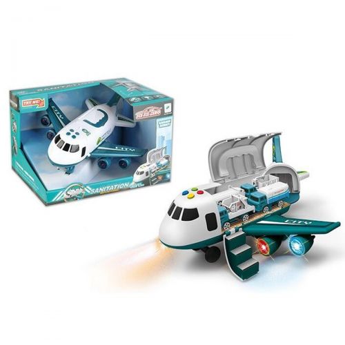 

Игрушечный самолет WL Toys «Грузовой» с 4 машинками бирюзовый (660A-245)