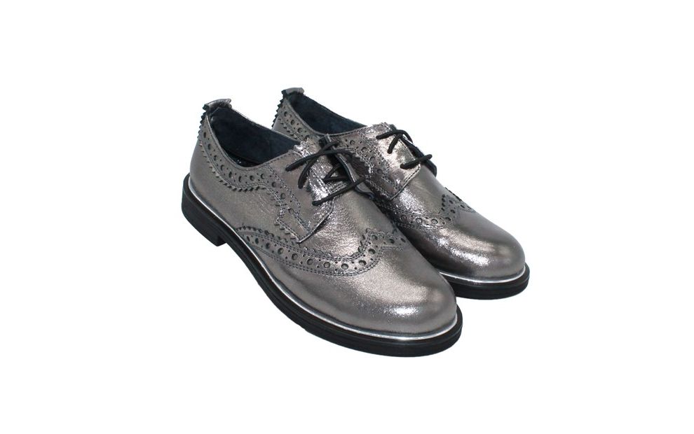 

Туфли-оксфорды Sandalik 35(р) цвета никель (98109-381)